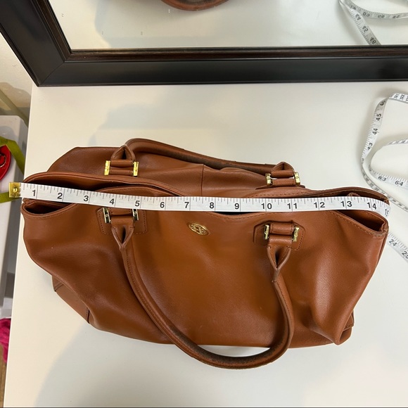 Tory Burch Robinson Brown Leather Large Tote Bag - Picture 16 of 16